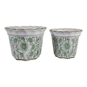 ENOCHFIELD SET OF 2 GREEN PLANTER 9 (IN) 1