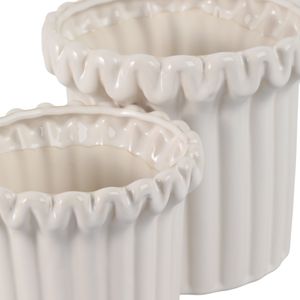 WALTONSTONE SET OF 2 IVORY PLANTER 8 (IN) 5