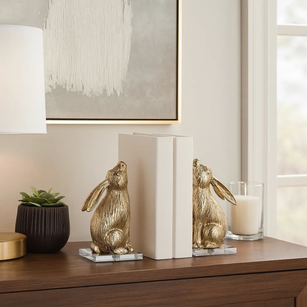 GARRETTSHAW SET OF 2 GOLD DECOR 9 (IN)