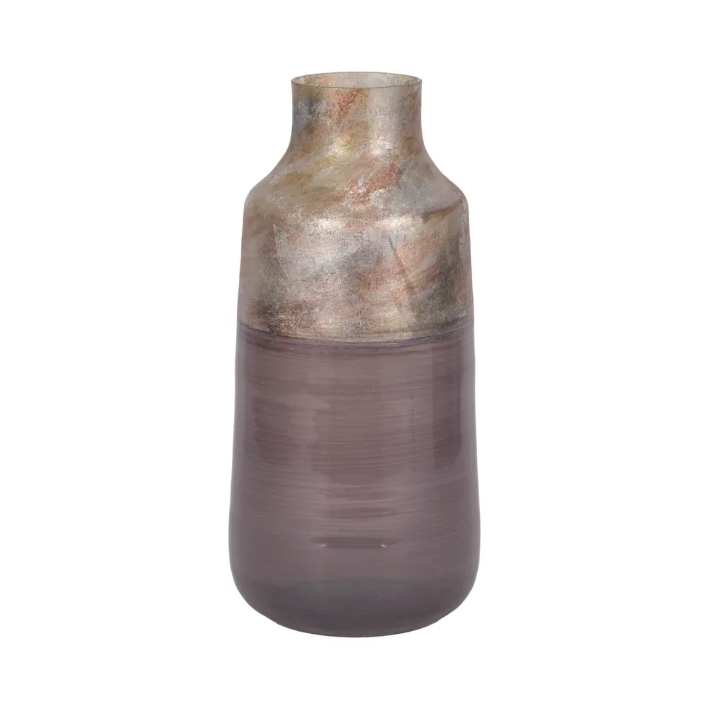 ORIONPARK GRAY GLASS VASE 15 (IN)