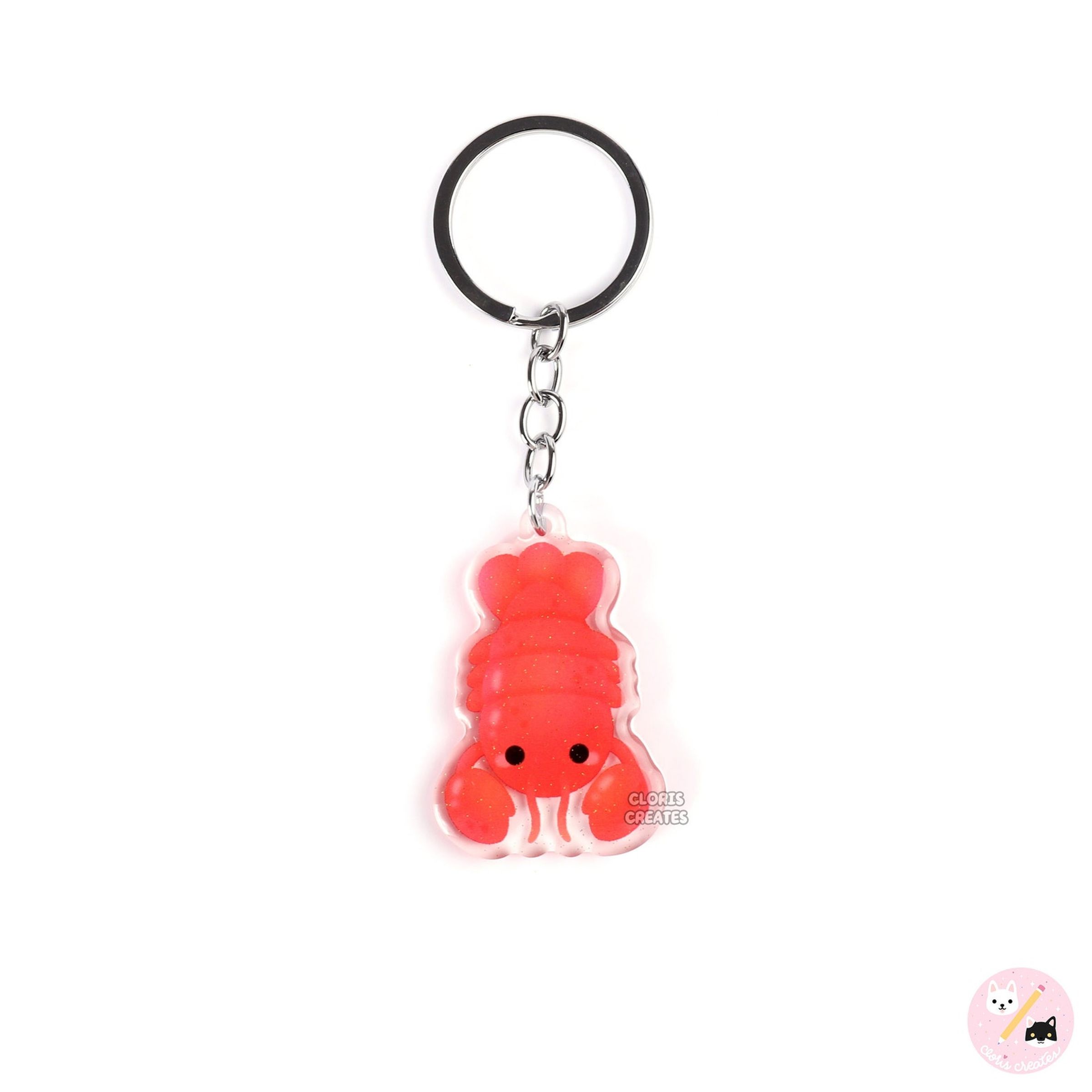GLITTER KEYCHAIN - LOBSTER
