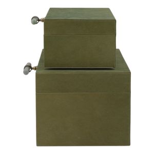 GARANDBEACH SET OF 2 GREEN BOXES 7 (IN) 4
