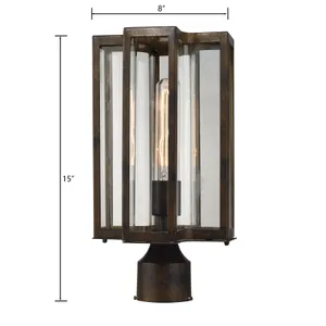 Bianca 15'' High 1-Light Outdoor Post Light - Hazelnut Bronze 2