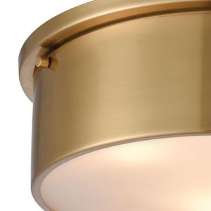 Simpson 14'' Wide 3-Light Flush Mount - Satin Brass 3