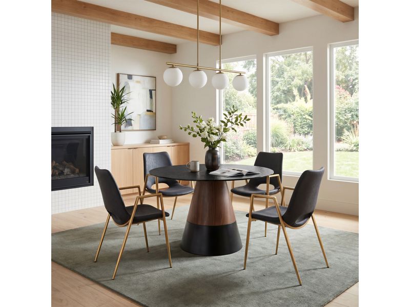 Desi Dining Chair Black & Gold 8