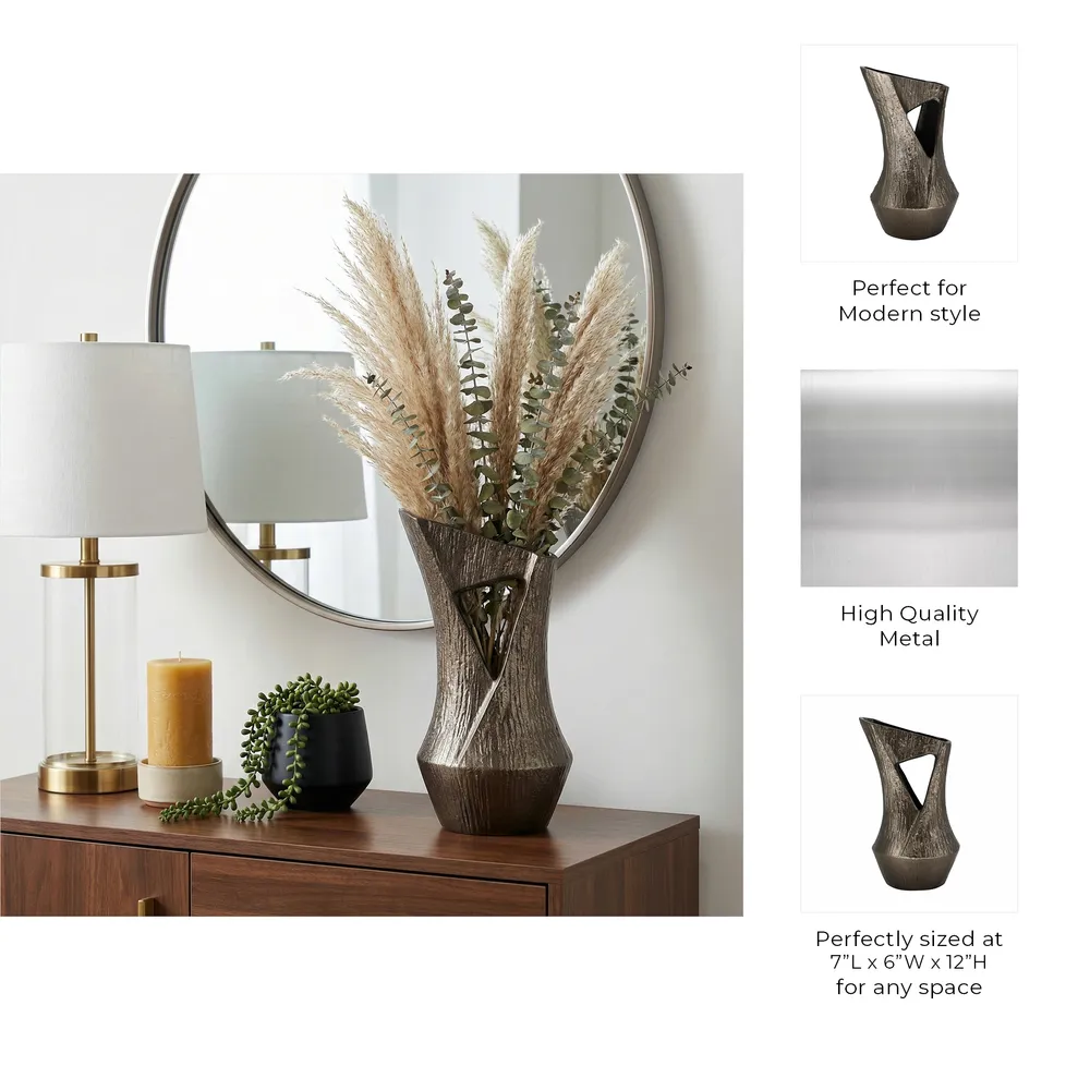 BRADENFIELD GRAY VASE 12 (IN)