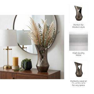 BRADENFIELD GRAY VASE 12 (IN) 11