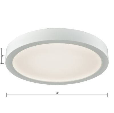 Titan 8'' Wide Integrated LED Down Light - White