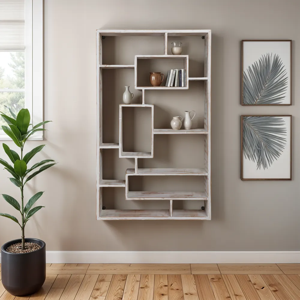 RAFETON WHITE WALL SHELF 39 (IN)