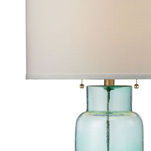 Glass Bottle 30'' High 1-Light Table Lamp - Seafoam Green 2