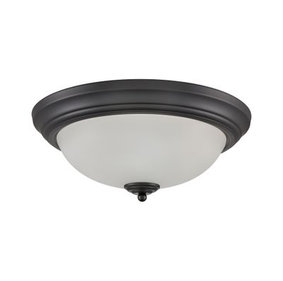 Helena 15'' Wide 3-Light Flush Mount - Black