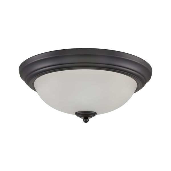 Helena 15'' Wide 3-Light Flush Mount - Black