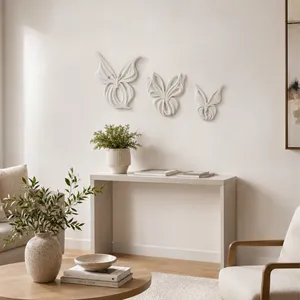 CLAYTONPARK SET OF 3 WHITE WALL SCULPTURES 15 (IN) 9