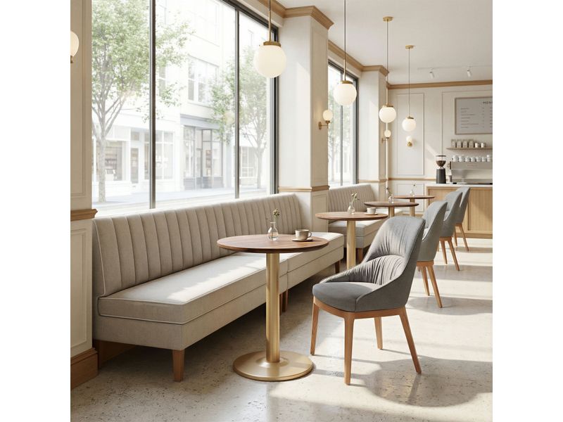 Alto Bistro Table Brown & Gold 10