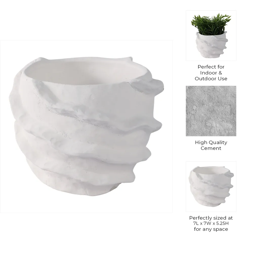TARYNOAK WHITE PLANTER 6 (IN)