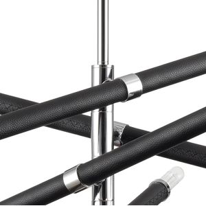 Crosspiece 39'' Wide 6-Light Chandelier - Black 4
