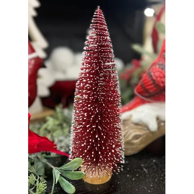 Red Bottle Brush Tree 12in