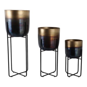 FINCHBROOK SET OF 3 GOLD PLANTER 27 (IN) 5