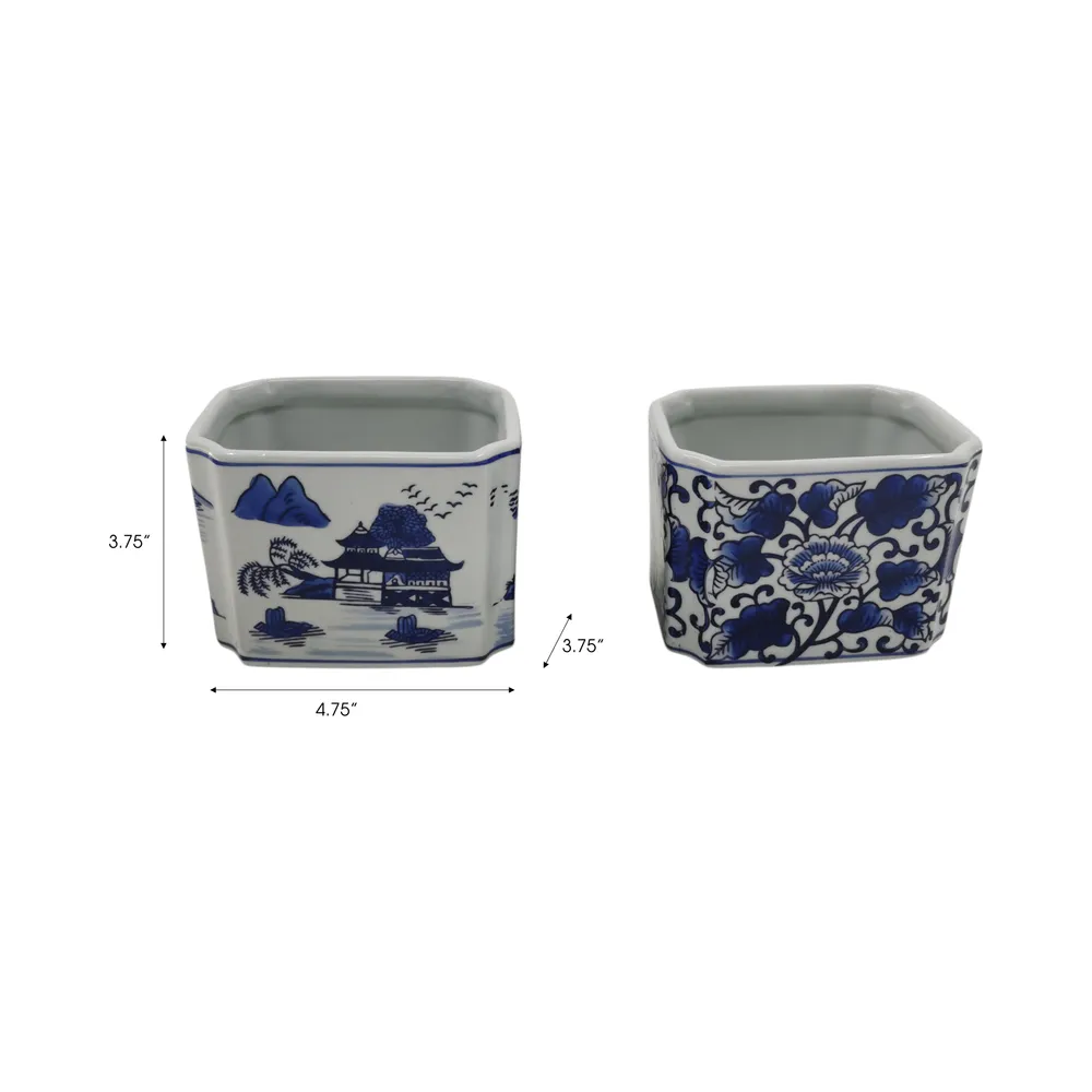 GAINESDALE SET OF 2 BLUE PENCIL CUP 4 (IN)