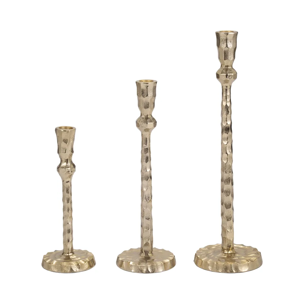 CALECREST GOLD CANDLE HOLDER 9 (IN)