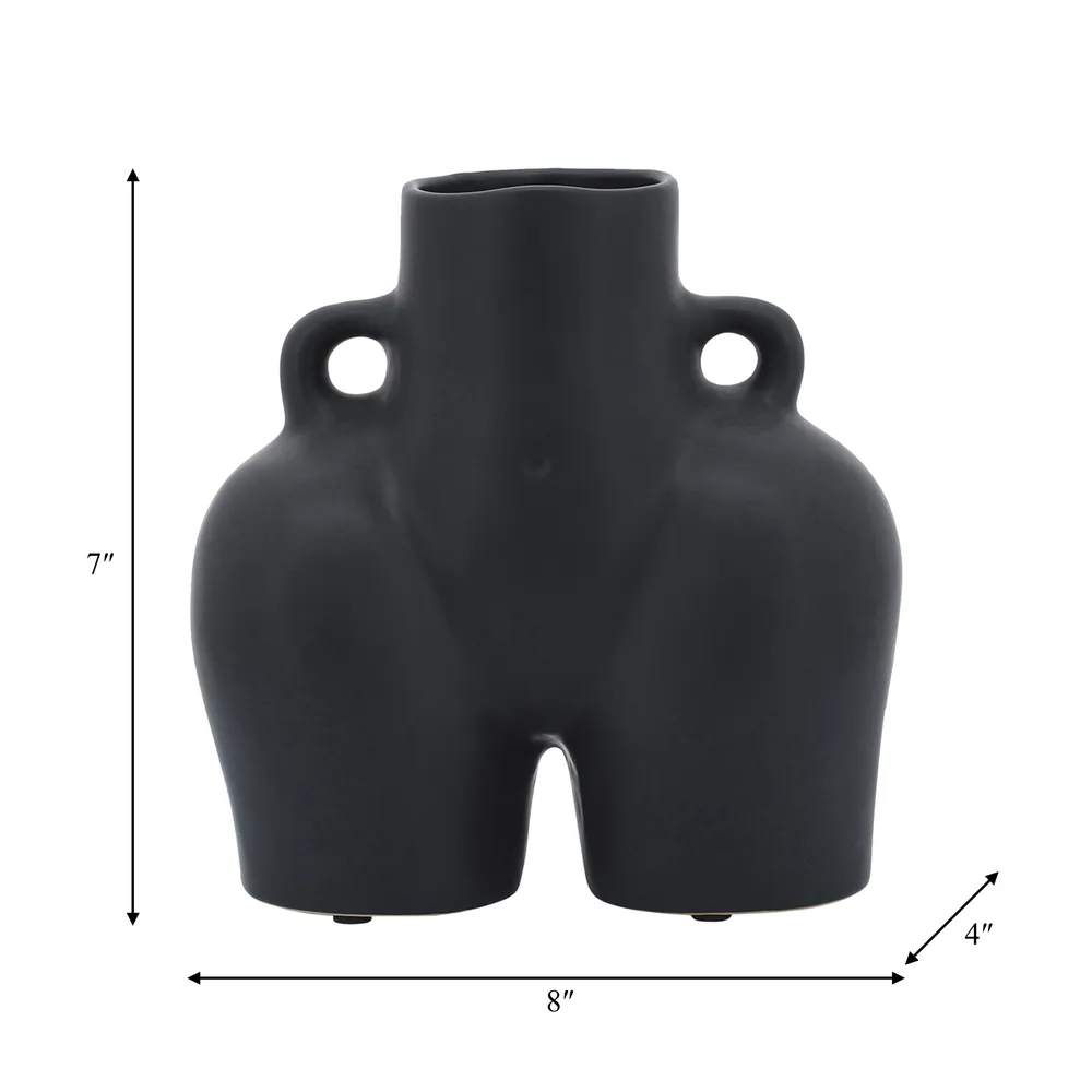 GLOVERSIDE BLACK VASE 8 (IN)