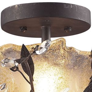 Circeo 24'' Wide 2-Light Semi Flush Mount - Deep Rust 4