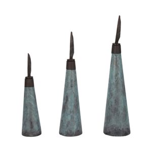 SLATERPORT SET OF 3 GREEN VASES 23 (IN) 5