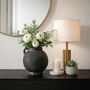 CORBINFORD BLACK VASE 10 (IN) 13