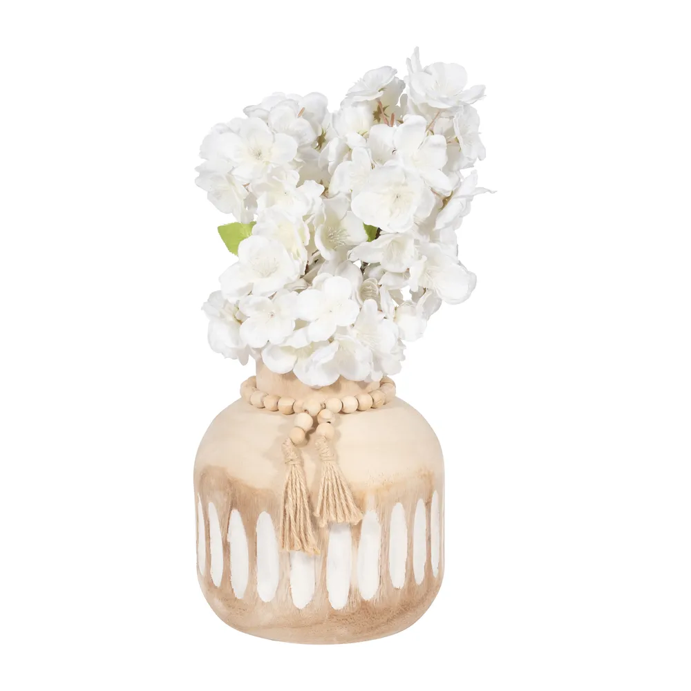 PEARLLAND BROWN VASE 8 (IN)