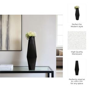 TARASIDE BLACK VASE 21 (IN) 10