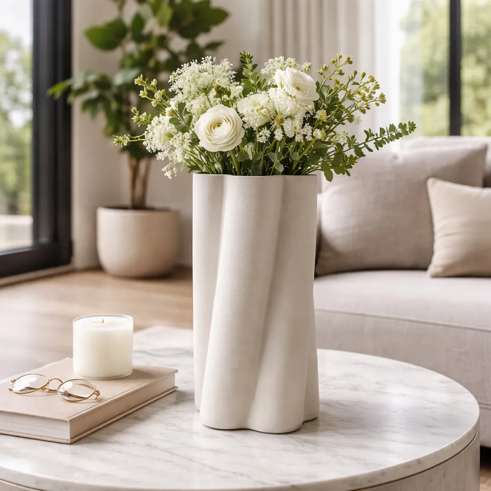 HOPEBEACH GRAY VASE 15 (IN)