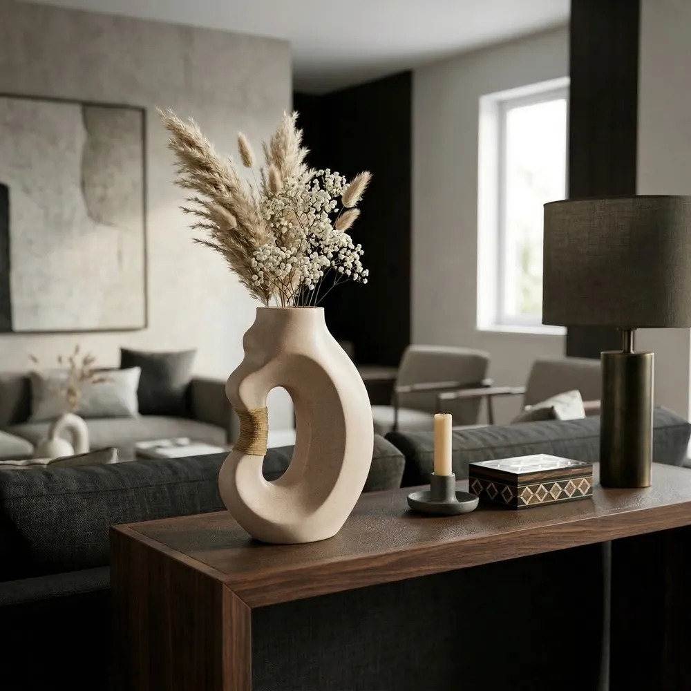 FINTONMOOR TAN VASE 13 (IN)
