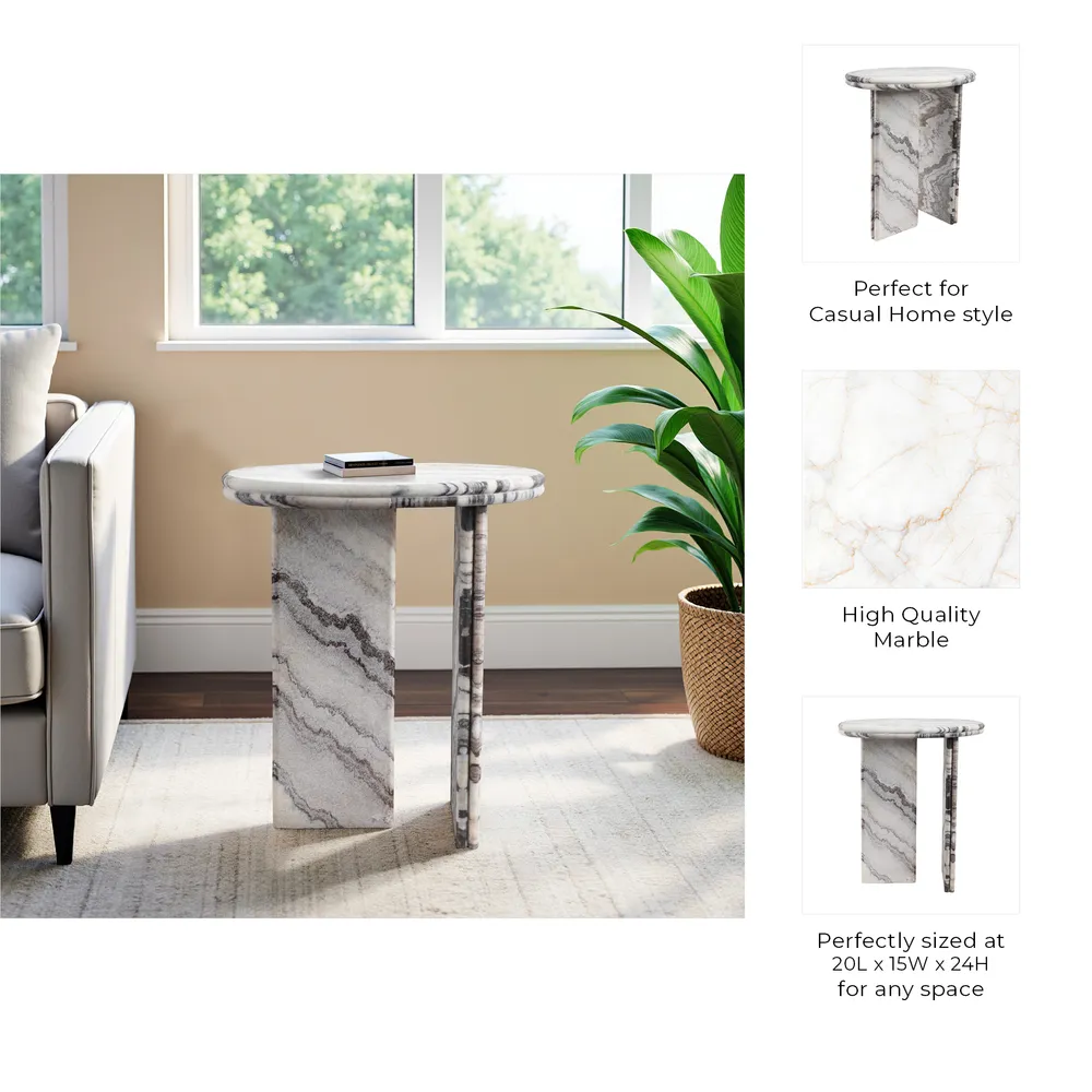 LUKEDALE IVORY TABLE 24 (IN)