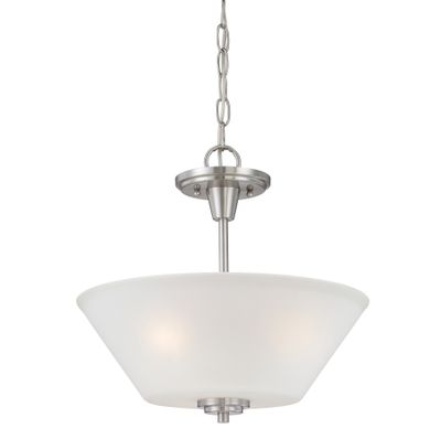 Pittman 15'' Wide 2-Light Semi Flush Mount - Brushed Nickel