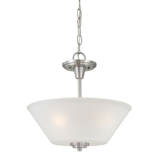 Pittman 15'' Wide 2-Light Semi Flush Mount - Brushed Nickel