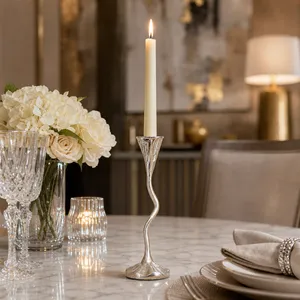 VERNONPORT SILVER CANDLE HOLDER 8 (IN) 2