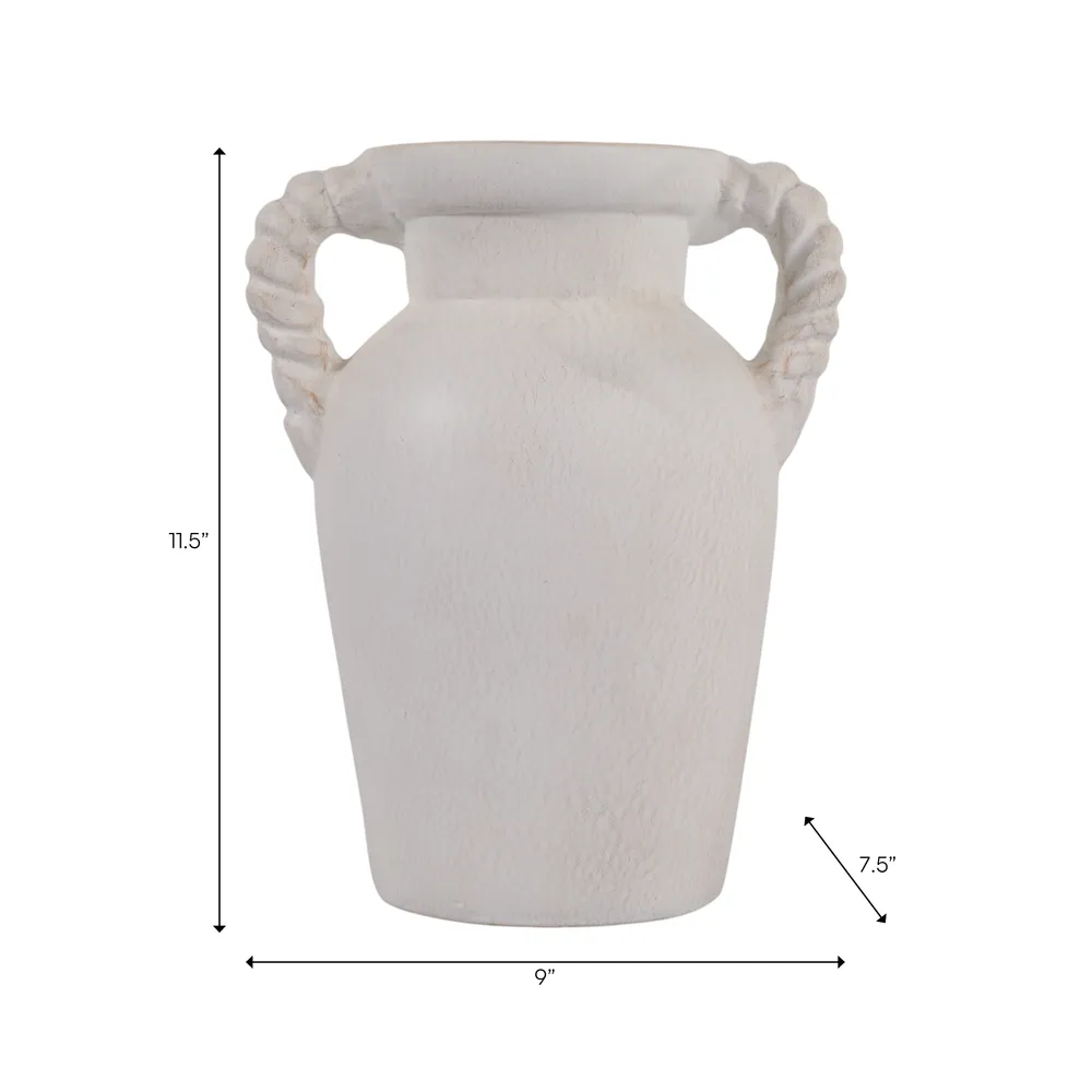 CLOVERWIND WHITE VASE 12 (IN)