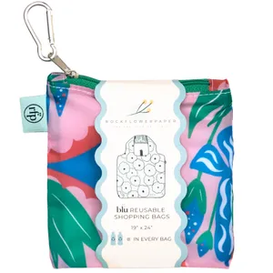 Lucky Iris blu Reusable Shopping Tote Bag 5