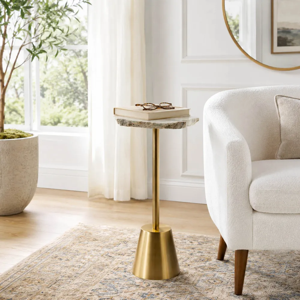 GASTONLEY GOLD TABLE 27 (IN)