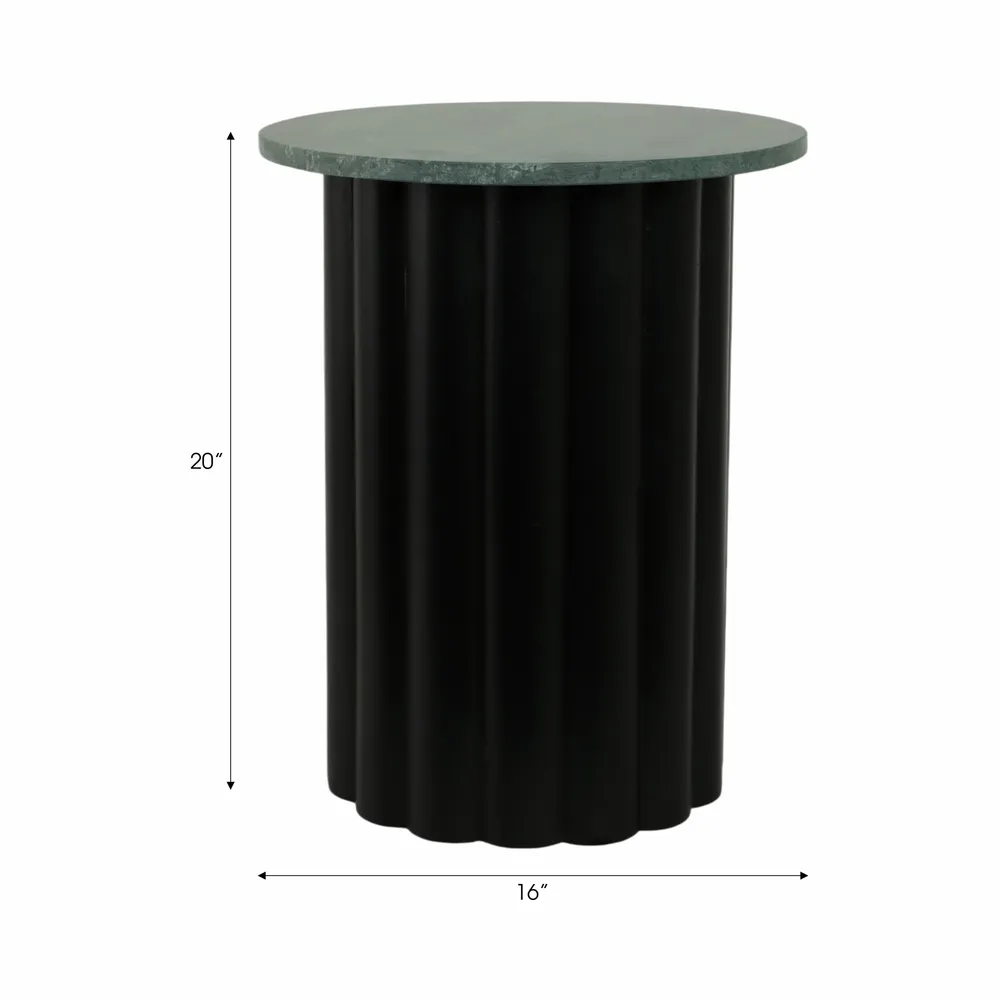 DOUGALWORTH BLACK TABLE 20 (IN)