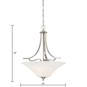Treme 20'' Wide 3-Light Pendant - Brushed Nickel 2