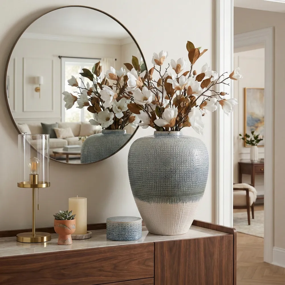 DREWDALE BLUE VASE 20 (IN)