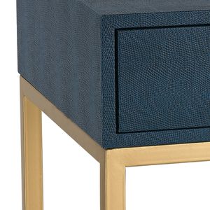 Shagreen Accent Table - Navy 3