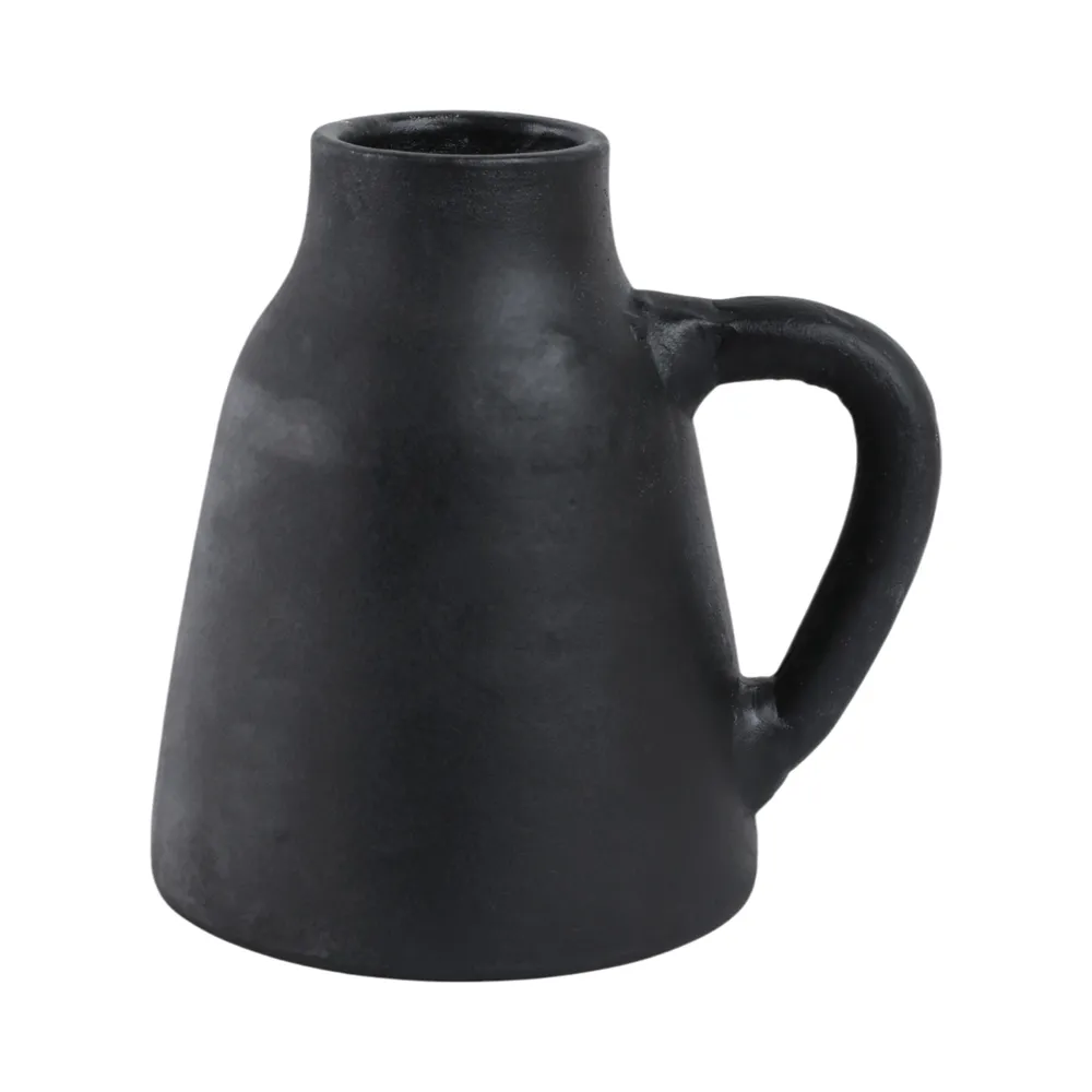SHERMANCLIFF BLACK VASE 9 (IN)