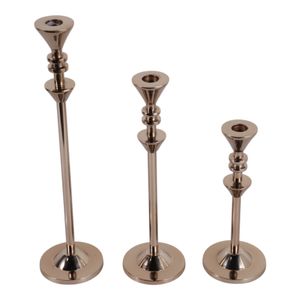 BREWERHAM SET OF 3 BRONZE CANDLESTICK 16 (IN) 5