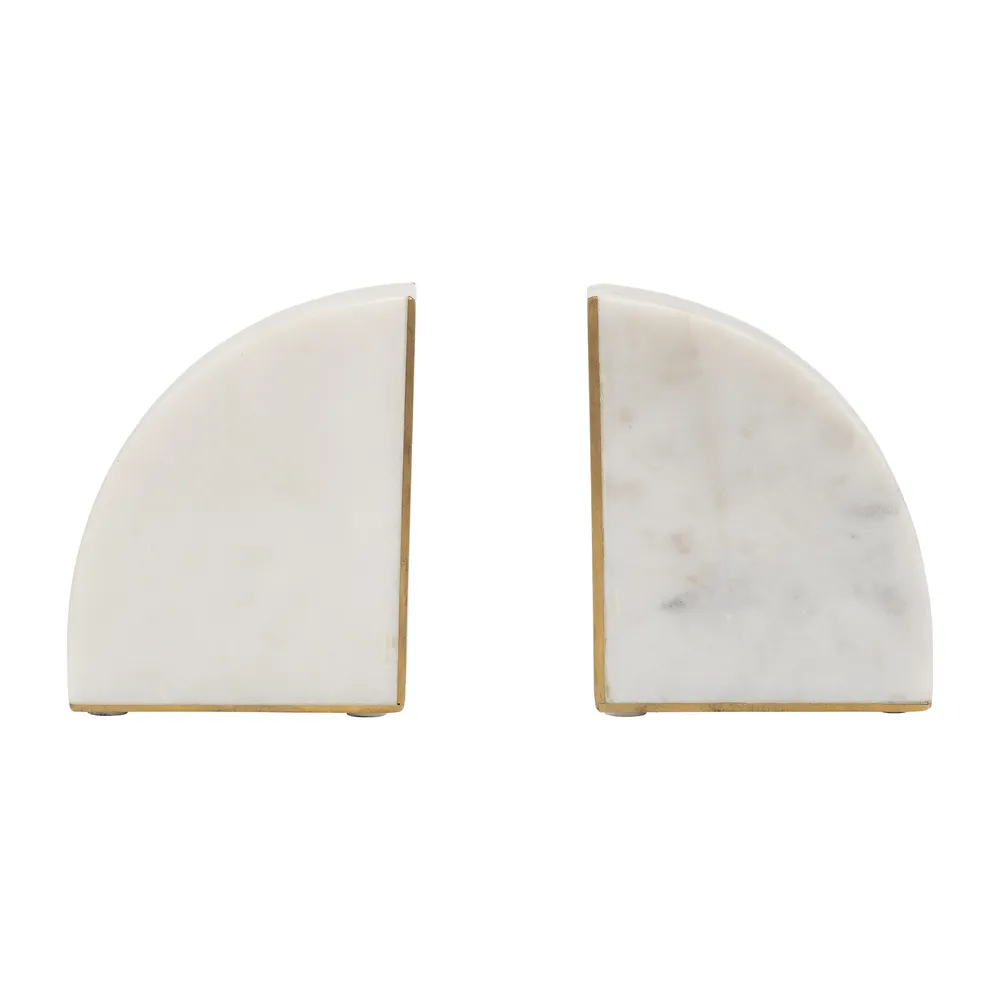 COREYFIELD SET OF 2 WHITE BOOKENDS 5 (IN)