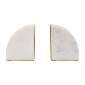 COREYFIELD SET OF 2 WHITE BOOKENDS 5 (IN) 3