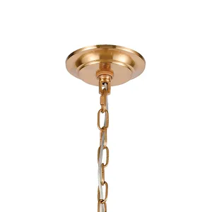 Abaca 27″ Wide 6-Light Chandelier - Satin Brass 5