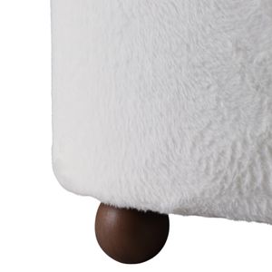 BAKERGROVE IVORY OTTOMAN 18 (IN) 6