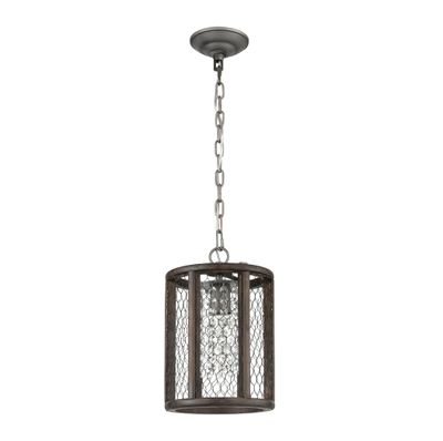 Renaissance Invention 8″ Wide 1-Light Mini Pendant - Weathered Zinc